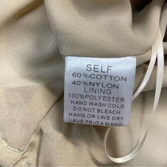 Boho Lace Cami Tank Top beige tan camisole women’s size small eyelet - Picture 7 of 9